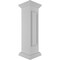 Ekena Millwork 10"W x 40"H End Newel Post with Panel, Flat Capital, & Base Trim (Installation kit included) NWL10X40EPF0B0 - alternate 3